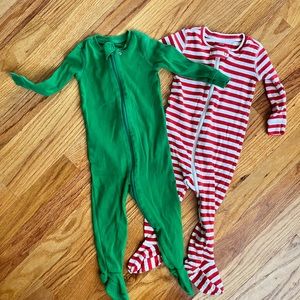 Bundle of 2 Primary Zip Footed Pajamas